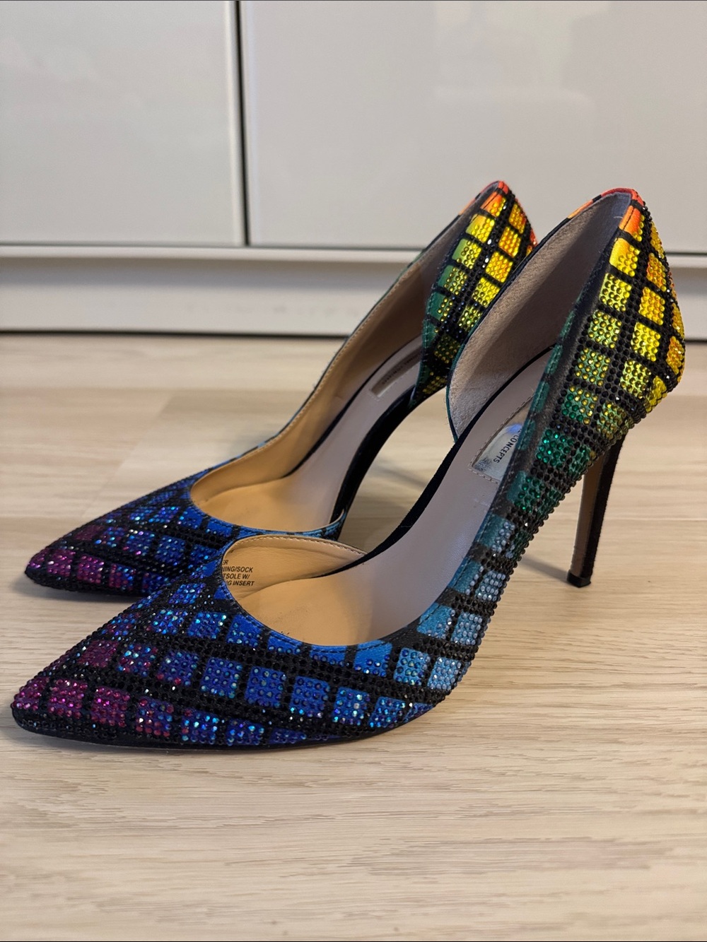 Inc International Concepts kenjay ombre heels rainbow glitter shimmer d'orsay